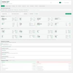 Inside SEO за агенции: „Огледало“ на избран клиент от горната лента